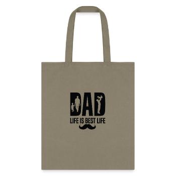 dad life is best life father s day - Tote Bag - khaki - Front