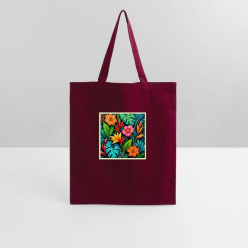 Vibrant Tropical Jungle Bloom Art - Tote Bag