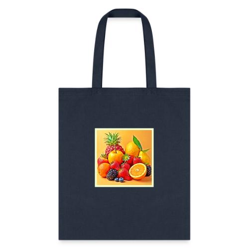 Fresh Bounty: Vibrant Fruit Harvest Art - Tote Bag