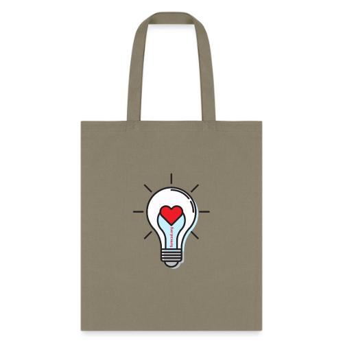 FUMCSD Heart Light Blub with White Bulb - Tote Bag