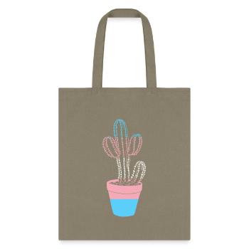 Trans Cactus Friend - Tote Bag - khaki - Front