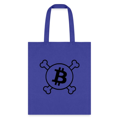 btc pirateflag jolly roger bitcoin pirate flag - Tote Bag