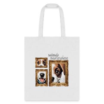 Nature's Masterpiece dog - Tote Bag - white - Front