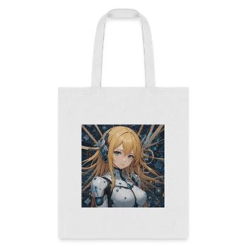 Cybernetic Guardian: Heart of the Future - Tote Bag - white - Front