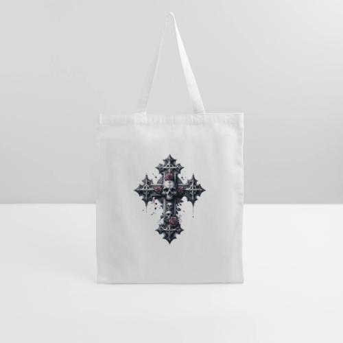 Gothic Cross Collection - Skulls and Red Roses - Tote Bag