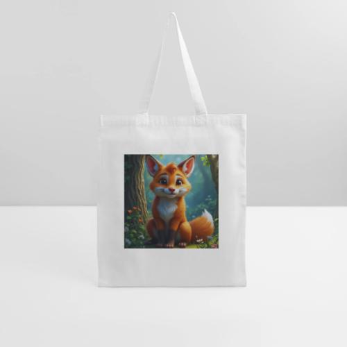 Magical fantasy fox in enchanted forest scene - Tote Bag