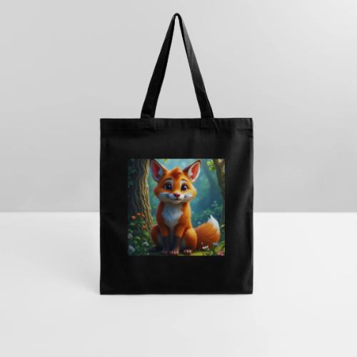 Magical fantasy fox in enchanted forest scene - Tote Bag
