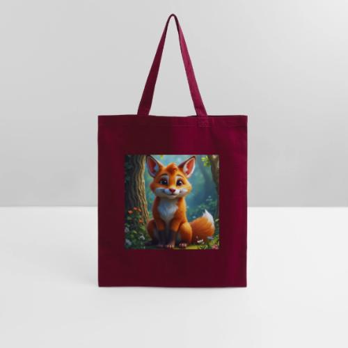 Magical fantasy fox in enchanted forest scene - Tote Bag