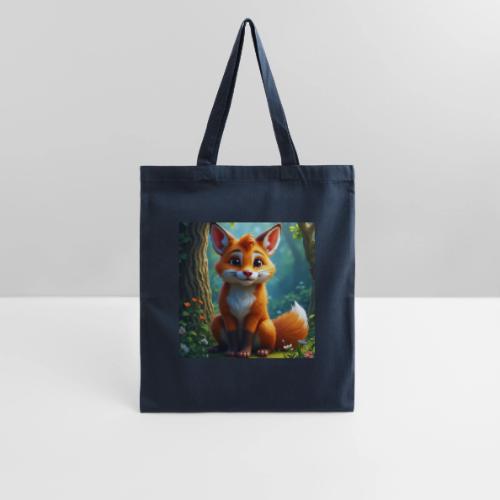 Magical fantasy fox in enchanted forest scene - Tote Bag