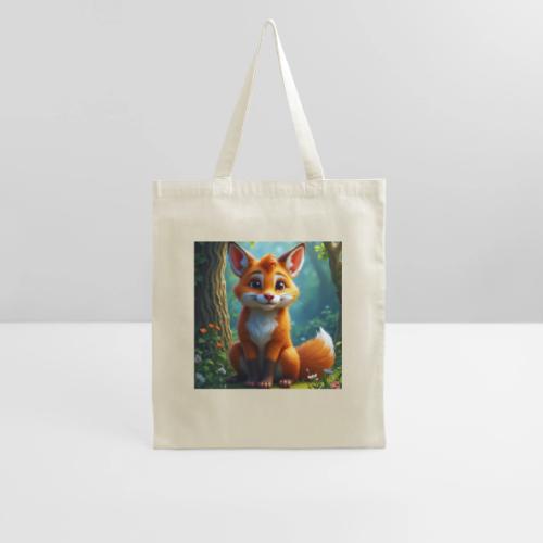 Magical fantasy fox in enchanted forest scene - Tote Bag