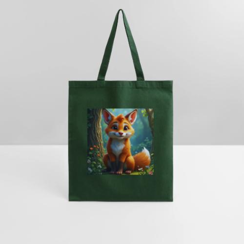 Magical fantasy fox in enchanted forest scene - Tote Bag