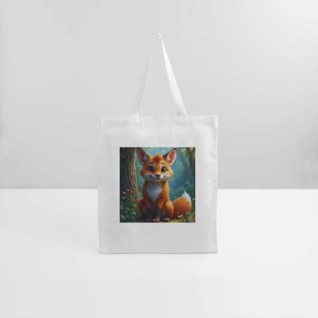Magical fantasy fox in enchanted forest scene
