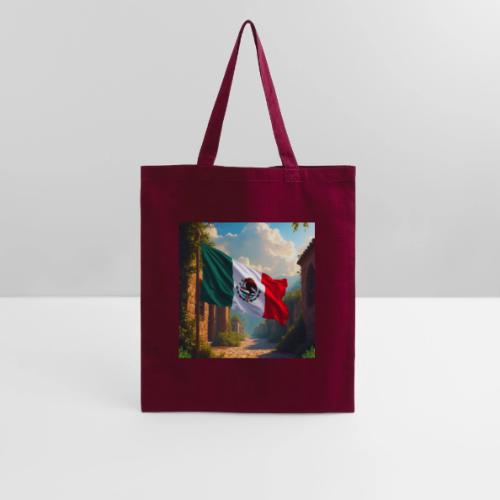 Mexican flag in Magical Town and Nature - Tote Bag