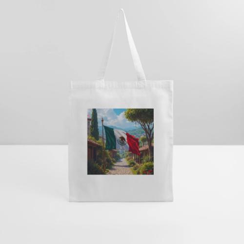 Mexican flag surrounded by nature and magic town - Tote Bag