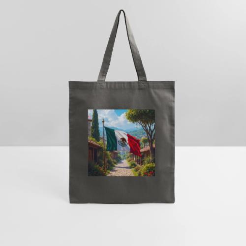 Mexican flag surrounded by nature and magic town - Tote Bag