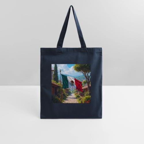 Mexican flag surrounded by nature and magic town - Tote Bag