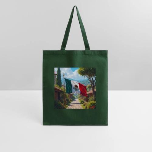 Mexican flag surrounded by nature and magic town - Tote Bag