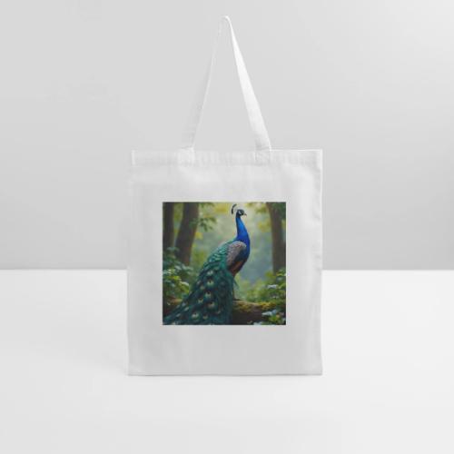 Majestic Peacock in Enchanted Forest - Tote Bag