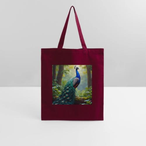 Majestic Peacock in Enchanted Forest - Tote Bag