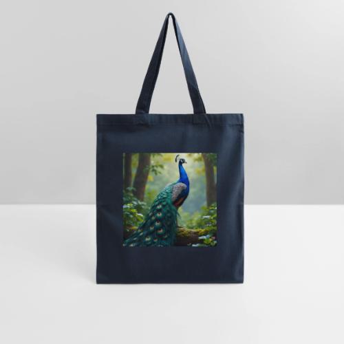 Majestic Peacock in Enchanted Forest - Tote Bag