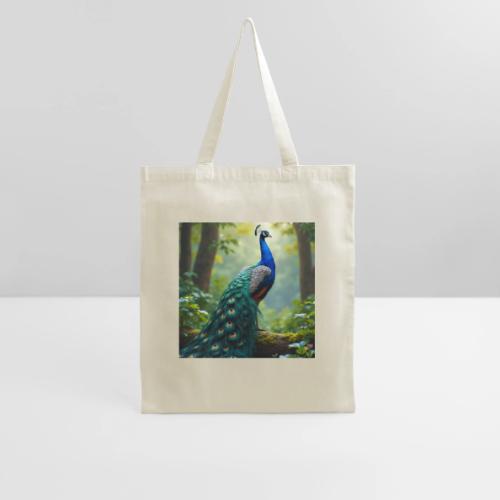 Majestic Peacock in Enchanted Forest - Tote Bag
