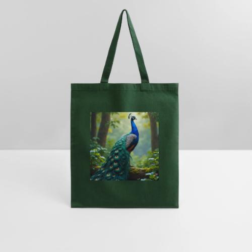 Majestic Peacock in Enchanted Forest - Tote Bag