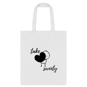 Take sweety.com - Tote Bag - white - Front