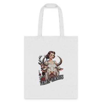 Vixen Games Speckled Big White Bull And Stag - Tote Bag - white - Front