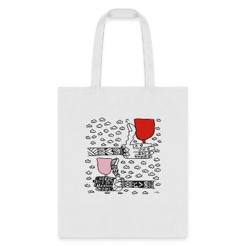 Wine is life - Tote Bag - white - Front