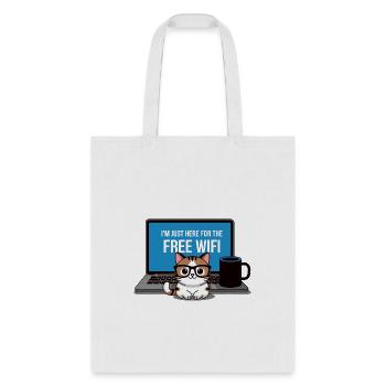 cat computer - Tote Bag - white - Front