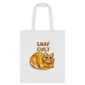 Loaf Cult, Orange Cat Design - Tote Bag - white - Front