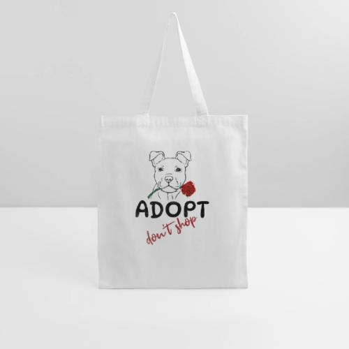 Retro Adopt Dont Shop Cute Puppy Rose Tee - Tote Bag