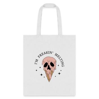 IM freakin melting Skull Ice Cream Design - Tote Bag - white - Front