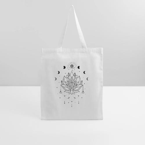Third Eye Black Lotus Flower - Moon Cycle Design - Tote Bag