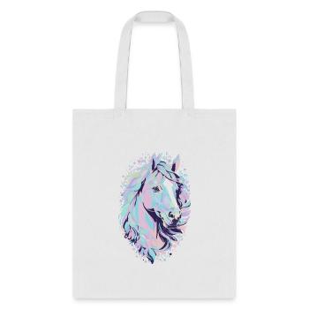 Sweet horse design - colorful horse silhouette - Tote Bag - white - Front