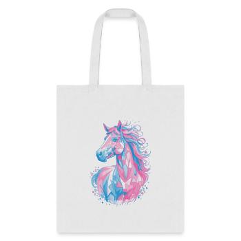 Sweet horse design - colorful horse silhouette - Tote Bag - white - Front