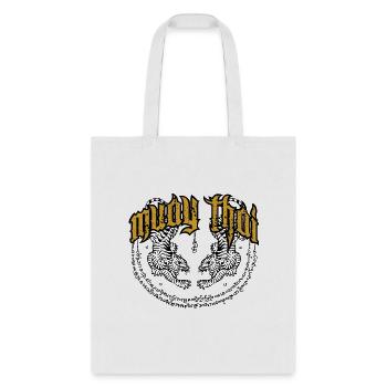 muay thai sakyant tiger traditional thailand tatoo - Tote Bag - white - Front