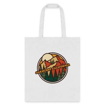 Oakhurst California Mountain Hiking Print - Tote Bag - white - Front