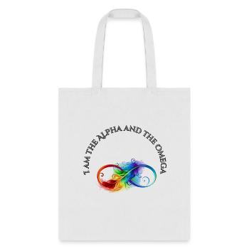 I Am the Alpha and the Omega infinity - Tote Bag - white - Front