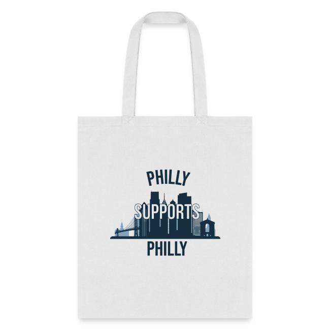 Philly Supports Philly skyline blue transparentbg