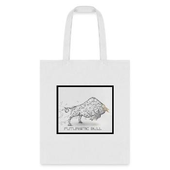 Futuristic Trader Bull - Tote Bag - white - Front