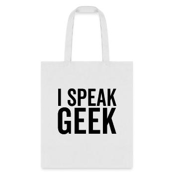 I Speak Geek - Tote Bag - white - Front