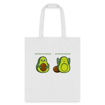 Funny Avocado Toilet Seed Guacamole - Tote Bag - white - Front
