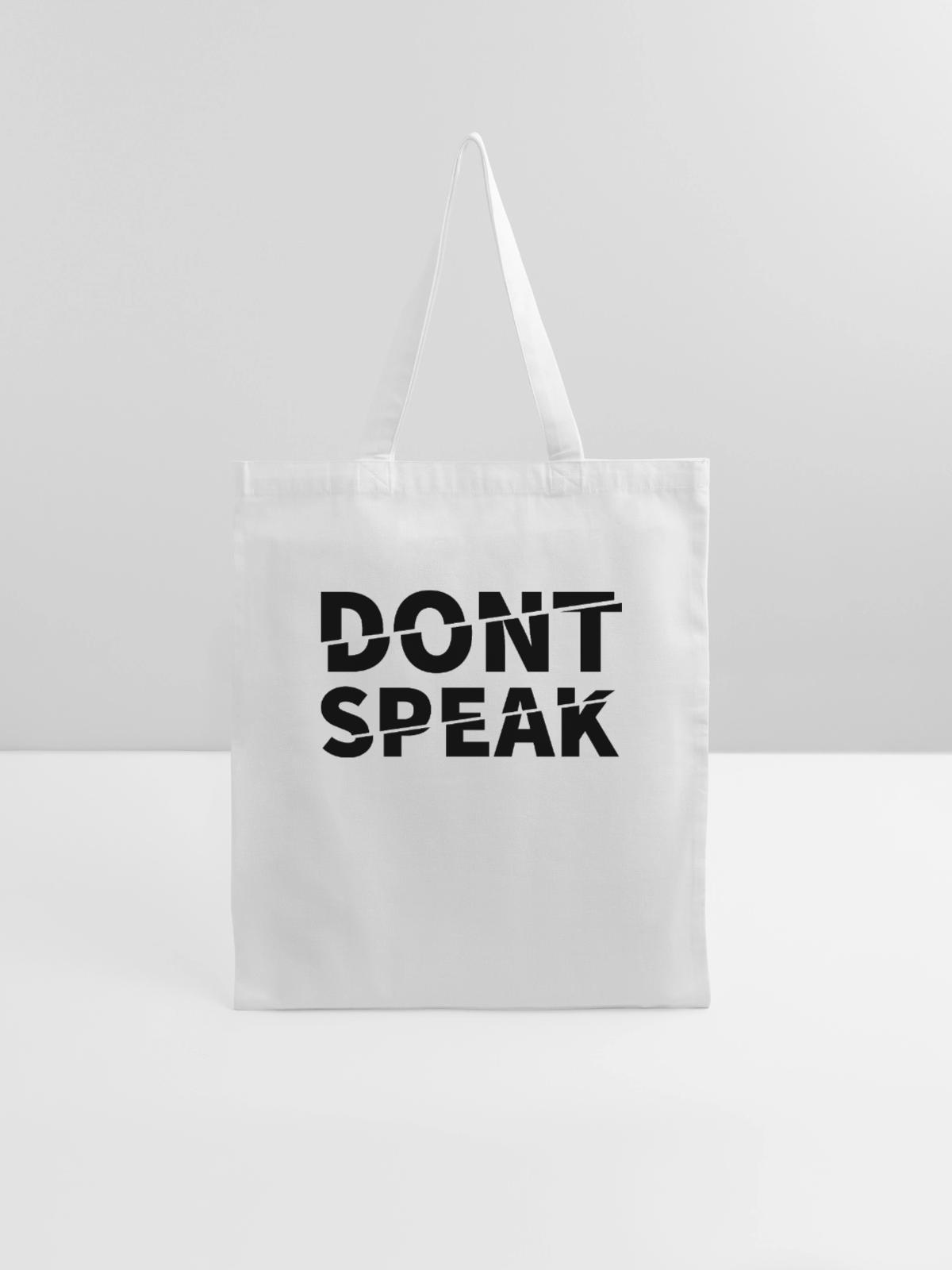 Don't speak word - Tote Bag - white - Front
