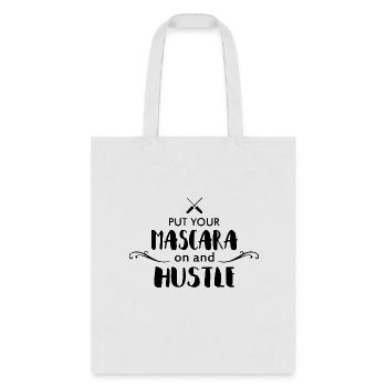 Mascara On And Hustle - Tote Bag - white - Front