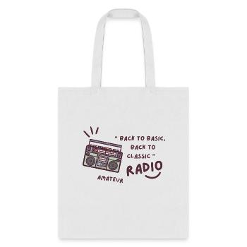 Amateur Radio back to basic tshirt - Tote Bag - white - Front
