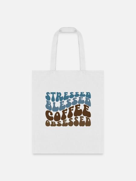 Coffee obsessed - Tote Bag - white