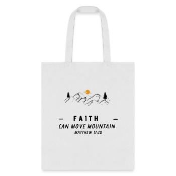Christian clothing, apparel Bible verse design - Tote Bag - white - Front