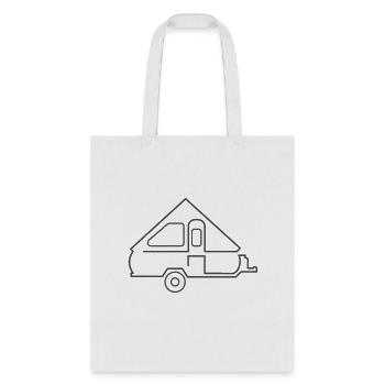 Aliner Travel Trailer A-Frame Camper - Tote Bag - white - Front