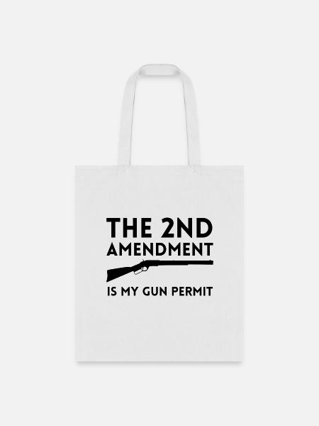 2nd Amendment 70s quote - Tote Bag - white